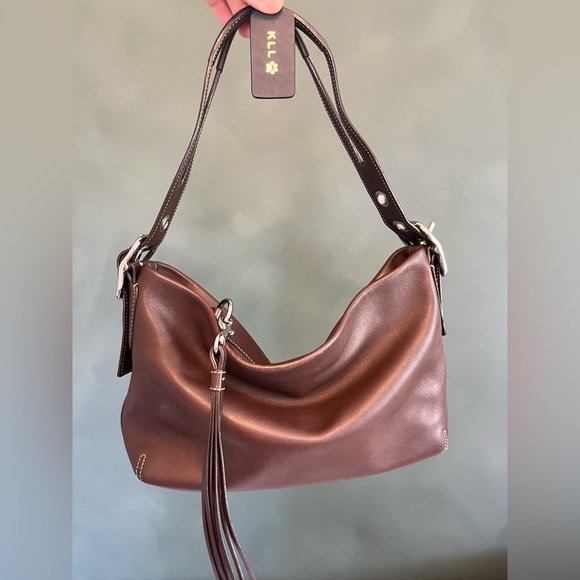 Vintage Y2K Coach East West Legacy Tassel Shoulder Leather Purse - Picture 10 of 10